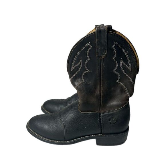 Double H Black Leather Cowboy Western Boots Men\'s US Size 10 D main image 4